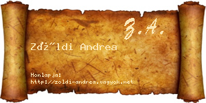 Zöldi Andrea névjegykártya