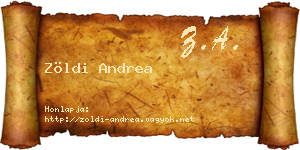 Zöldi Andrea névjegykártya