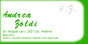 andrea zoldi business card